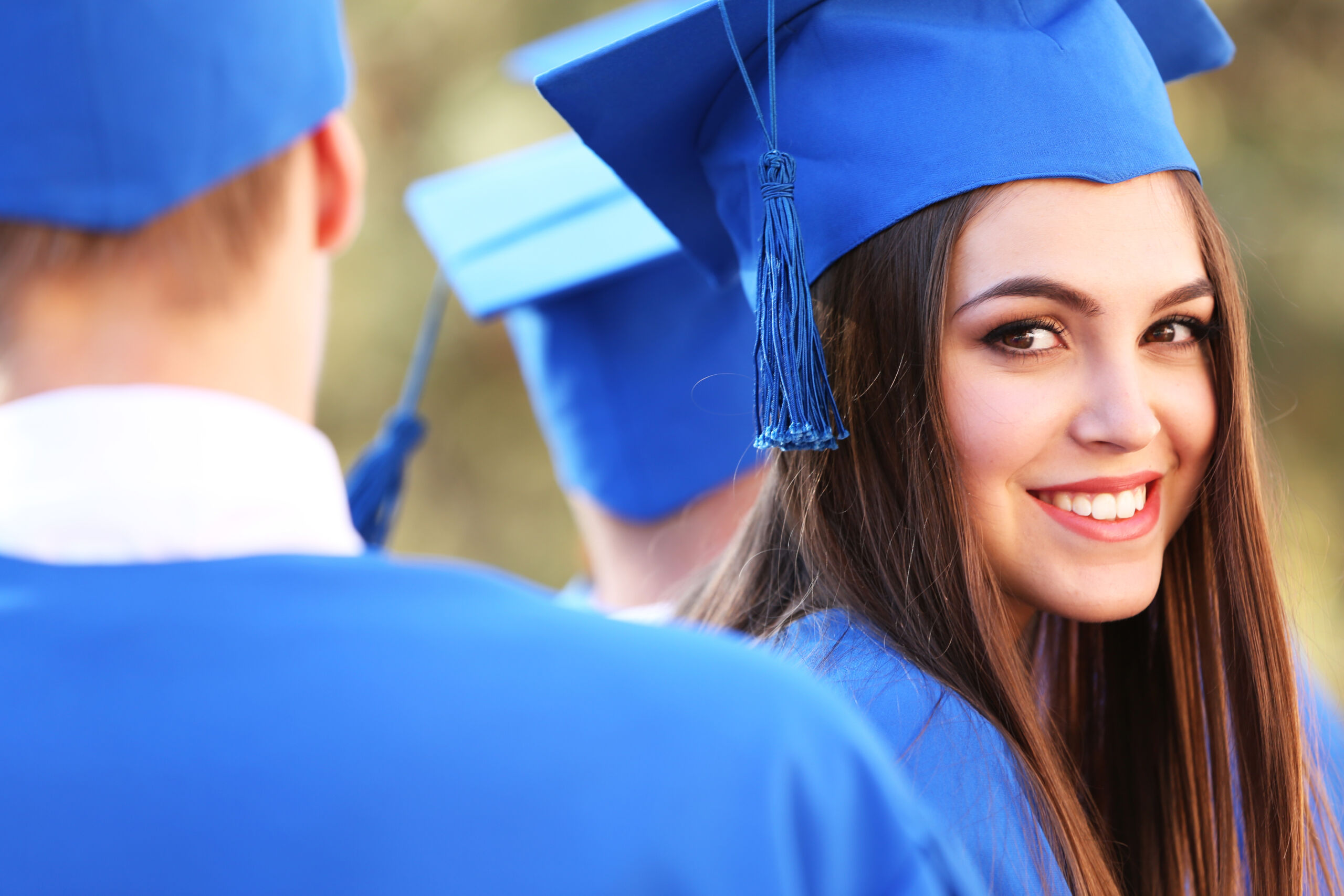 Graduates celebrating an important admissions milestone